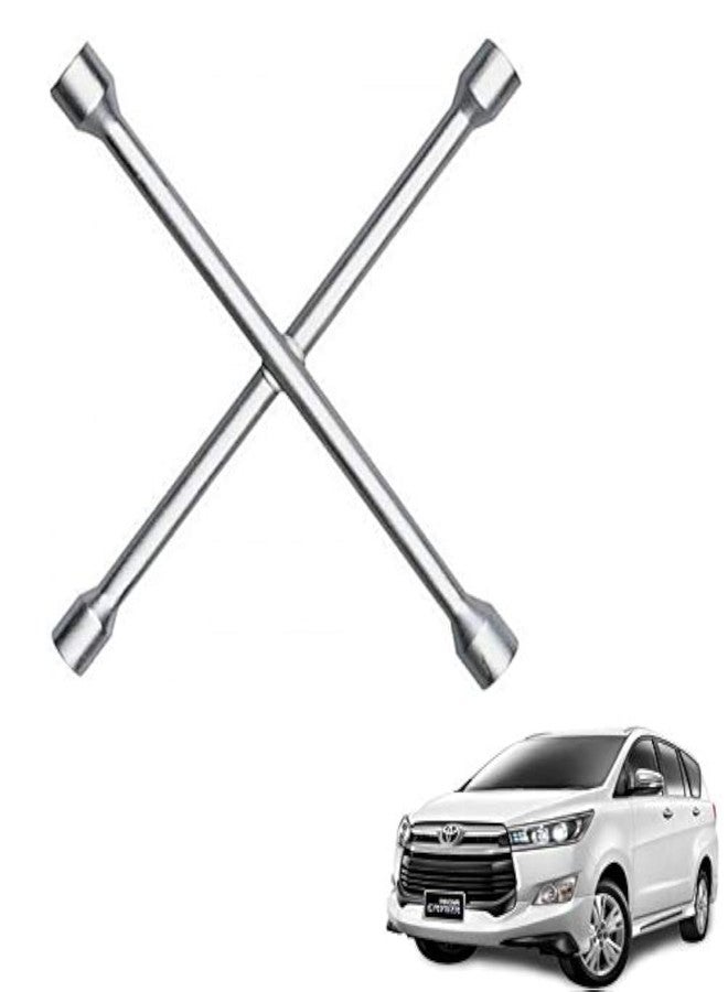 Autokaar 4 Way Car Tyre Screws Wrench Wheel Pana Spanner (17 x 18 x 19 x 21 mm) for Toyota Innova Crysta